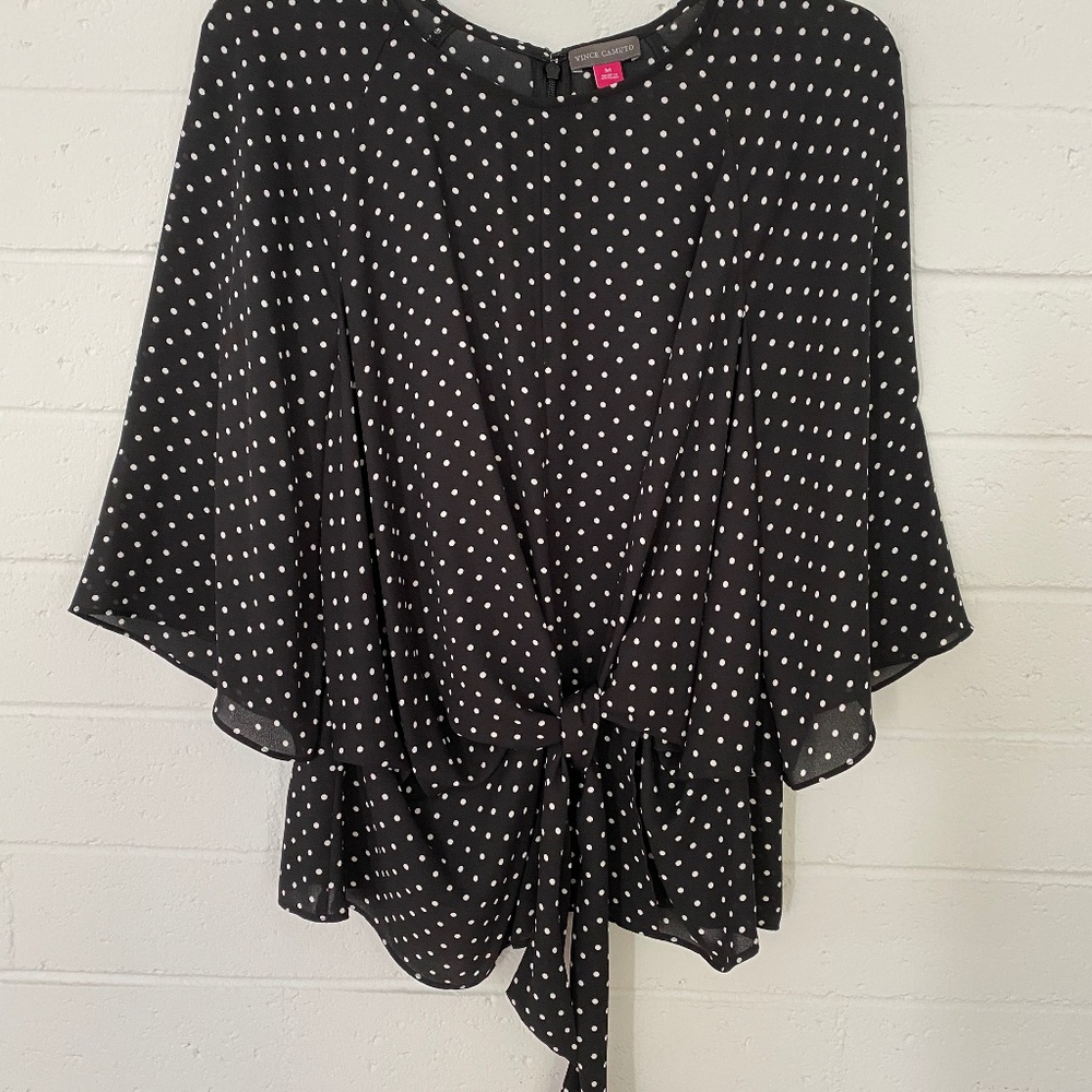 Vince Camuto Polka Dot Blouse M